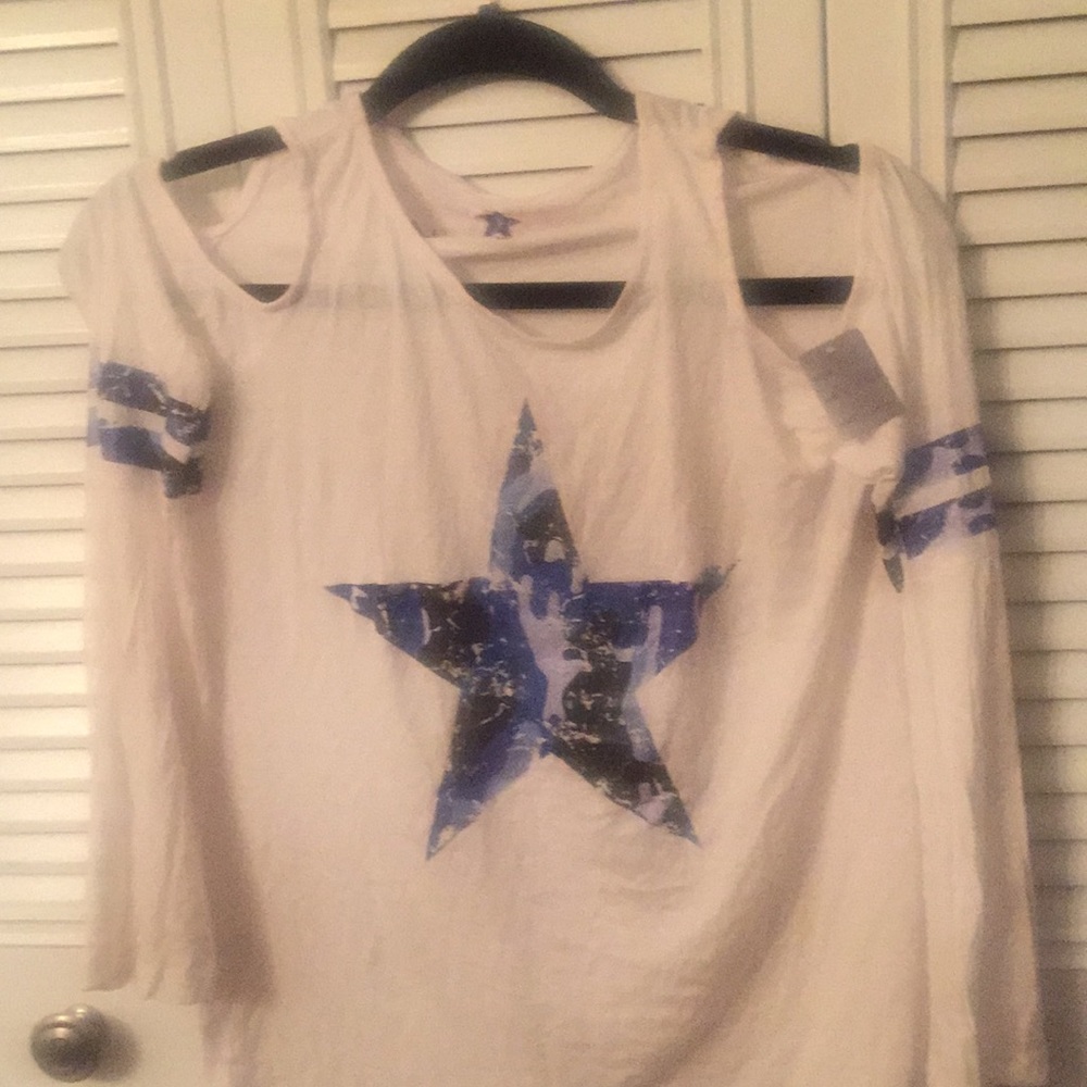 So Nikki girls cold shoulder t shirt